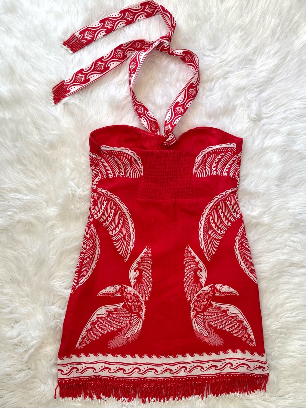 FARM Rio Majestic Coconut Tree Linen Mini Dress, NWT 🇧🇷 - Picture 12 of 15
